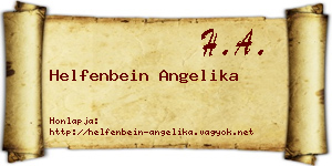 Helfenbein Angelika névjegykártya